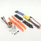 Drive set for aircraft models up to 1kg - A2212/6T 1400KV engine, ESC 30A, 2x 8060 propeller