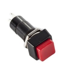 PBS-12A button - 250V 1A - red - bistable - square