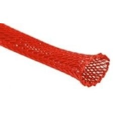 Braid for 4mm/8mm cables - red - Polyester braid/braid - 1mb