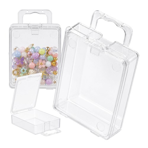 Plastikinė dėžutė su dvigubu užsegimu - 63.5x48x21mm - Rakinamas konteineris - Organizatorius Plastikinė dėžutė su dvigubu užsegimu - 63.5x48x21mm - Rakinamas konteineris - Organizatorius