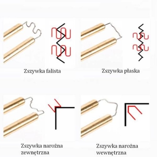 Plastic staples - V inner corner 0.8mm - Staple for welding machine - 100 pcs Plastic staples - V inner corner 0.8mm - Staple for welding machine - 100 pcs