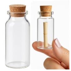 Plastikinis butelis su metaliniu dangteliu 30ml - mėginio buteliukas