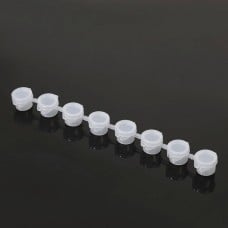 Plastic container 8x3ml for rhinestones, paints - connected closed containers