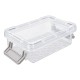 Plastikinis konteineris su dangteliu ir spaustuku 125x85x45mm užrakinamas organizatorius Plastikinis konteineris su dangteliu ir spaustuku 125x85x45mm užrakinamas organizatorius