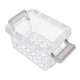 Plastikinis konteineris su dangteliu ir spaustuku 125x85x70mm užrakinamas organizatorius Plastikinis konteineris su dangteliu ir spaustuku 125x85x70mm užrakinamas organizatorius