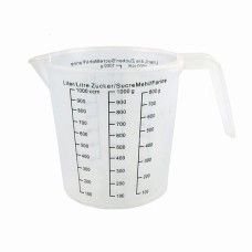 Plastic cup with measuring cup 1000ml - kitchen measuring cup 1l - jug with handle
