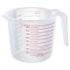 Plastikinis puodelis su matavimo puodeliu 1000ml - virtuvinis matavimo puodelis 1l - ąsotis su rankena