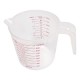 Plastikinis puodelis su matavimo puodeliu 1000ml - virtuvinis matavimo puodelis 1l - ąsotis su rankena