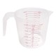 Plastikinis puodelis su matavimo puodeliu 1000ml - virtuvinis matavimo puodelis 1l - ąsotis su rankena