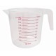 Plastikinis puodelis su matavimo puodeliu 1000ml - virtuvinis matavimo puodelis 1l - ąsotis su rankena