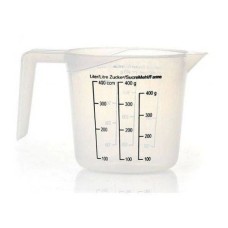 Plastic cup with measuring cup 400ml - kitchen measuring cup 0.4l - jug with handle