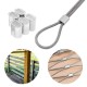 Steel cable clamp - for 5mm cable - 10 pcs - oval aluminum sleeve