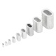 Steel cable clamp - for 2mm cable - 10 pcs - oval aluminum sleeve