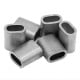 Plieninis kabelio spaustukas - 3 mm kabeliui - 10 vnt - ovali aliuminio mova