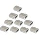 Plieninis kabelio spaustukas - 3 mm kabeliui - 10 vnt - ovali aliuminio mova