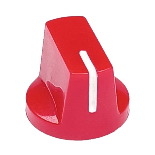 Potentiometer Knob - 6mm shaft - 17mm height - Red knob 1 pc Potentiometer Knob - 6mm shaft - 17mm height - Red knob 1 pc