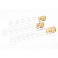 PP plastikinis mėgintuvėlis 12x100mm su kamštiniu kamščiu