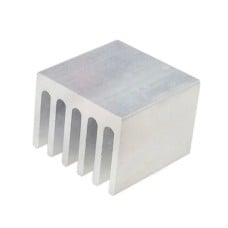 Extruded aluminum radiator - 13x13x10mm silver - cooling radiator