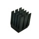 Extruded aluminum radiator - 9x9x12mm blue - cooling radiator