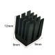 Extruded aluminum radiator - 9x9x12mm blue - cooling radiator