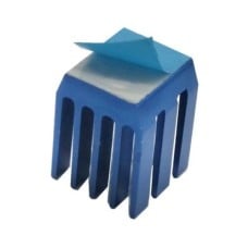 Extruded aluminum radiator - 9x9x12mm blue - cooling radiator