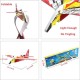 Styrofoam plane with engine and LED strip - darts - educational model for children