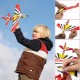 Styrofoam plane with engine and LED strip - darts - educational model for children