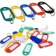 Keychain with ID badge - 50 pcs - pendant with label - Mix of colors
