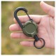 Key Rope Retractor with Carabiner - Retractor Key Ring Lanyard