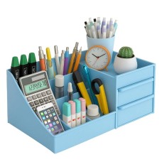 Desk organizer - black - for office supplies - for cosmetics