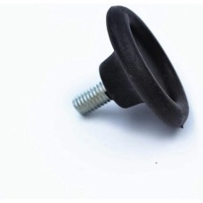 Adjustable foot for furniture - M6 27x14mm - black - furniture leg with washer