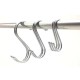S-type hook - 65mm - Silver - Metal hanger -