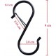 S-type hook with buckle - 90mm - railing hook with protection -