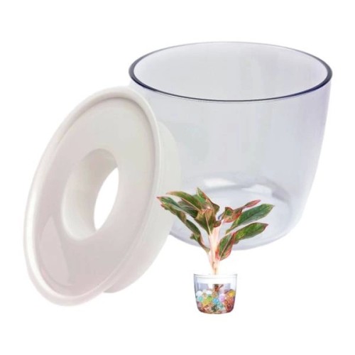 Savaime laistantis gėlių vazonas - 10.2 cm - Baltas - Automatinis augalų laistymas Savaime laistantis gėlių vazonas - 10.2 cm - Baltas - Automatinis augalų laistymas