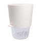 Savaime laistantis gėlių vazonas – 14.5 cm – baltas – su