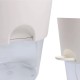 Savaime laistantis gėlių vazonas – 14.5 cm – baltas – su