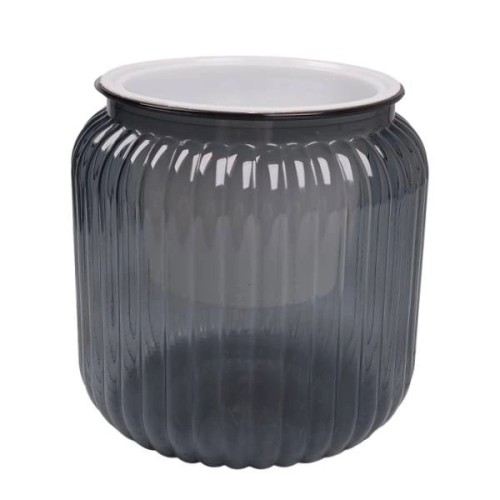 Savaime laistantis gėlių vazonas – 14.5 cm – baltas – su Savaime laistantis gėlių vazonas – 14.5 cm – baltas – su