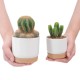 Savaime laistantis gėlių vazonas – 14.5 cm – baltas – su