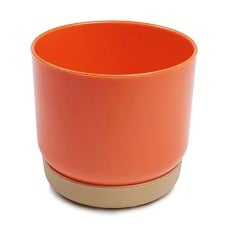 Savaime laistantis gėlių vazonas – 14.5 cm – baltas – su