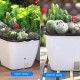Savaime laistantis gėlių vazonas – 14.5 cm – baltas – su