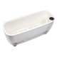 Savaime laistantis gėlių vazonas – 14.5 cm – baltas – su