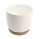 Savaime laistantis gėlių vazonas – 14.5 cm – baltas – su