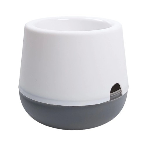 Savaime laistantis gėlių vazonas – 14.5 cm – baltas – su Savaime laistantis gėlių vazonas – 14.5 cm – baltas – su