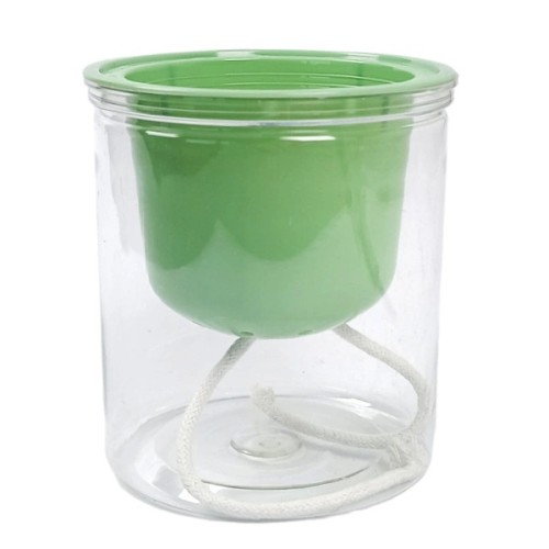 Savaime laistantis gėlių vazonas – 14.5 cm – baltas – su Savaime laistantis gėlių vazonas – 14.5 cm – baltas – su