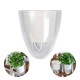 Savaime laistantis gėlių vazonas – 14.5 cm – baltas – su