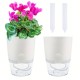 Self Watering Pot - 14.5cm - White - With Irrigation System Self Watering Pot - 14.5cm - White - With Irrigation System