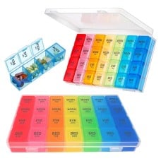 Weekly medicine container - 7 compartment box - Organizer