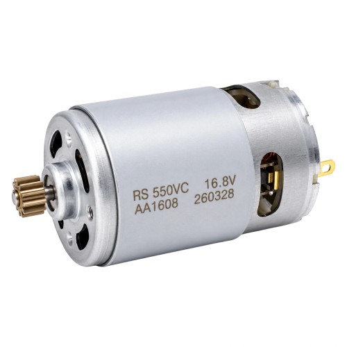 Šepetėlinis nuolatinės srovės variklis 16.8 V - RS550VC - 12 dantų - didelis sukimo momentas Šepetėlinis nuolatinės srovės variklis 16.8 V - RS550VC - 12 dantų - didelis sukimo momentas