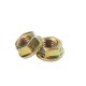 Hexagon nut with collar - M4 - 10pcs - yellow zinc plated - metric Hexagon nut with collar - M4 - 10pcs - yellow zinc plated - metric