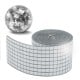 Silver glass mosaic - roll 100x4cm 1mm - 3D self-adhesive mosaic sticker